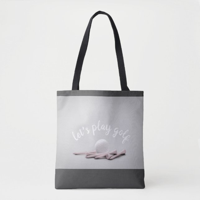 balle de golf sac gris et blanc mignon pour les go (Devant)