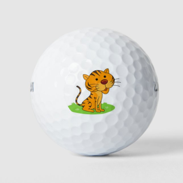 balle de golf tigre souriante (Devant)