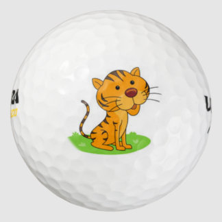 balle de golf tigre souriante
