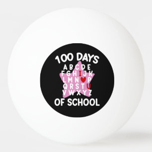 Balle De Ping Pong 100 jours d'alphabet scolaire Professeur 100ème jo