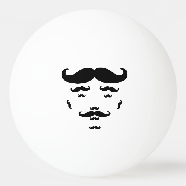 Balle De Ping Pong 100% Moustache (Dos)