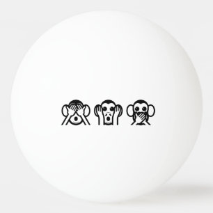 Balle De Ping Pong 3 Singes Sages Emoji