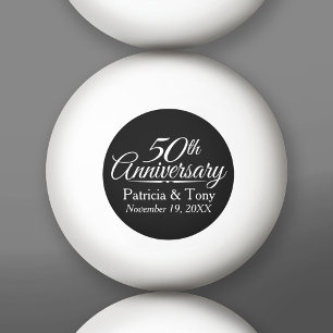Balle De Ping Pong 50e anniversaire de Mariage d'or Personnalisé