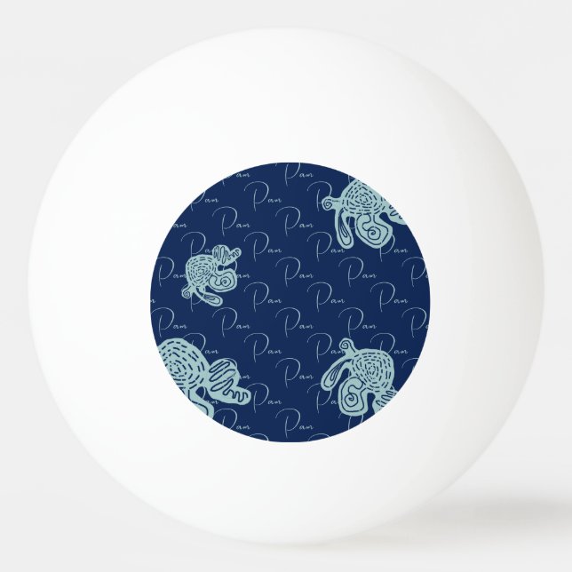 Balle De Ping Pong Abstract Name Pattern (Devant)