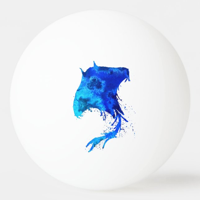 Balle De Ping Pong Abstrait Manta Ray (Devant)