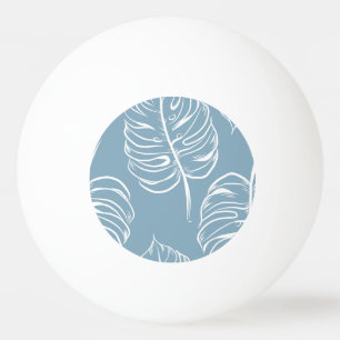 Balle De Ping Pong Abstraite Feuille Tropicale : Verdure transparente