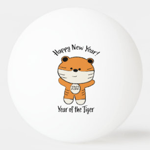 Balle De Ping Pong Adorable Joyeux Nouvel An 2022 Année du Tigre