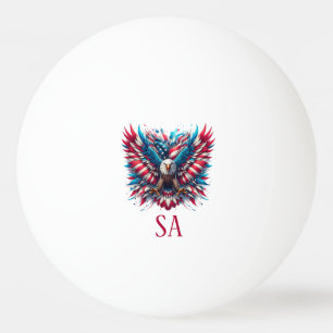 Balle De Ping Pong Aigle américain rouge blanc et bleu