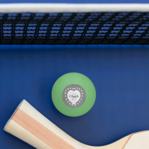 Balle De Ping Pong Ajouter Un Nom Monogramme Parties scintillant Arge