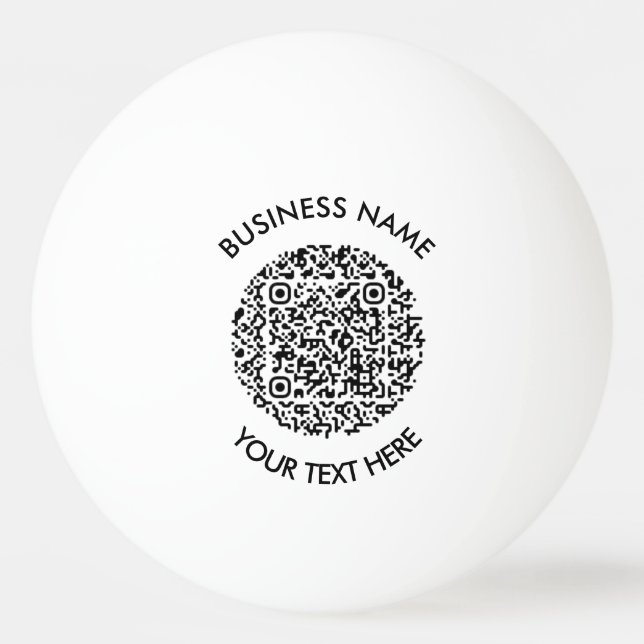Balle De Ping Pong Ajouter votre propre entreprise Code QR Logo Minim (Devant)