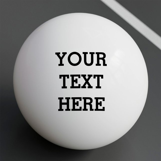 Balle De Ping Pong Ajouter votre propre texte personnalisé ici noir e (Créateur téléchargé)