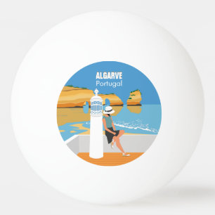 Balle De Ping Pong Algarve plage fille voyage vintage style