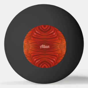 Balle De Ping Pong ALLAN ~ Mandarine Orange Rouge ~ Ping Pong Ping Po