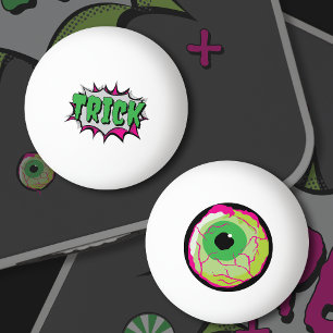 Balle De Ping Pong Amusant Halloween 'Trick' avec 'Zombie Eyeball'