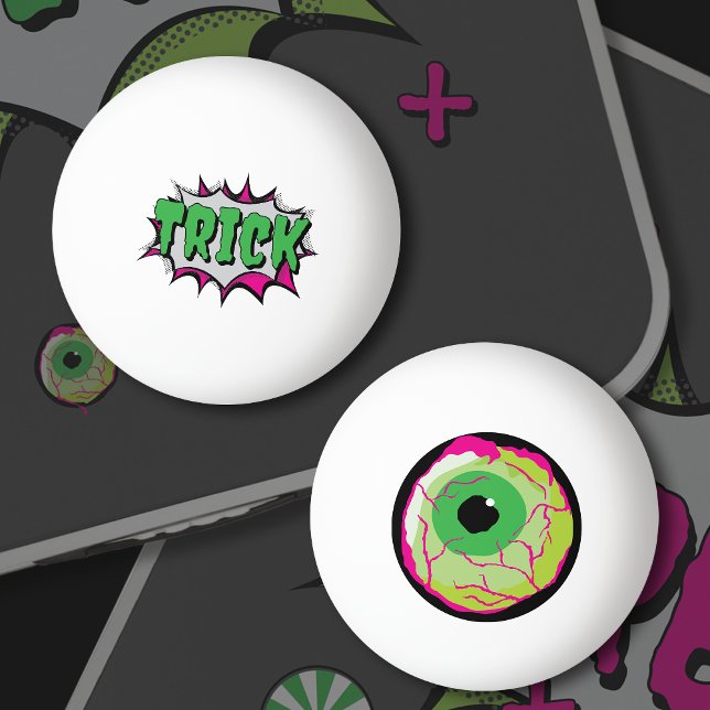 Balle De Ping Pong Amusant Halloween 'Trick' avec 'Zombie Eyeball' (Créateur téléchargé)