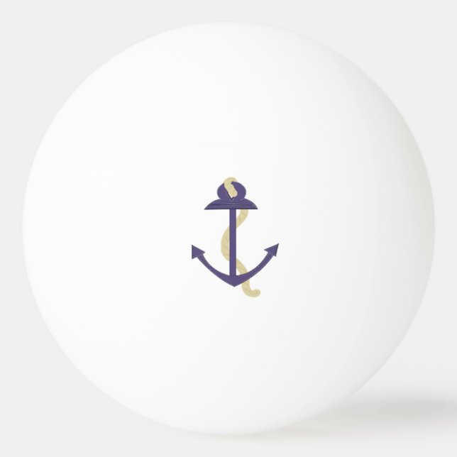 Balle De Ping Pong Ancre bleue marine (Devant)