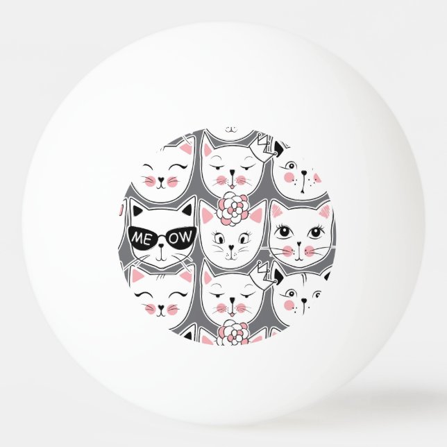 Balle De Ping Pong Animaux amusants Set_014 (Devant)