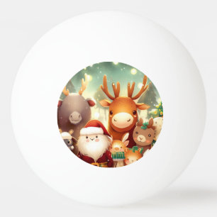 Balle De Ping Pong Animaux de Noël (8)