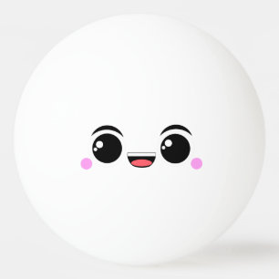 Balle De Ping Pong Anime heureux de Kawaii fait face