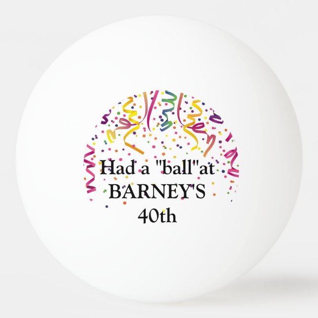 Balle De Ping Pong Anniversaire Fête Ping Pong Ball Faveurs (Devant)