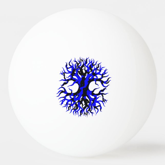 Balle De Ping Pong Arbre de la vie bleu (Dos)