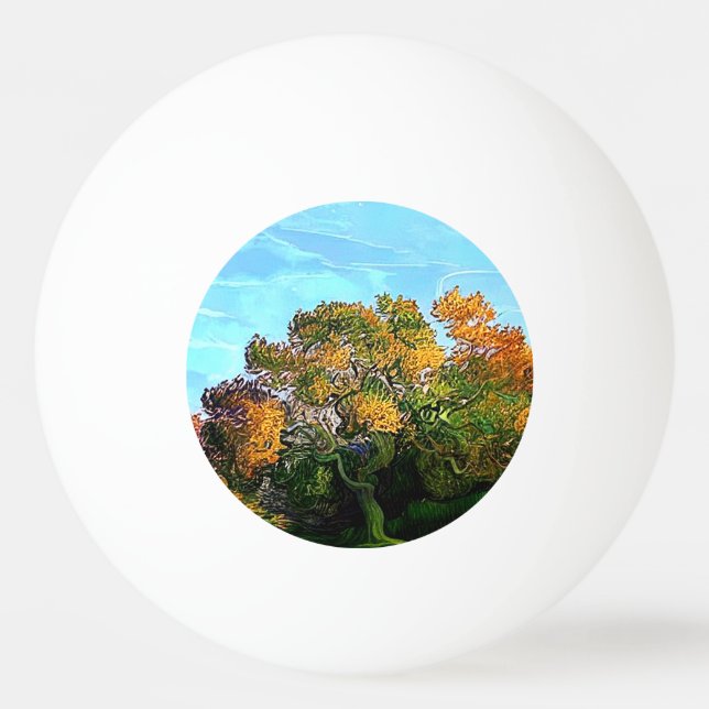 BALLE DE PING PONG ARBRES D'AUTOMNE (Devant)