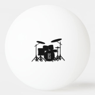 Balle De Ping Pong Argent de l'ensemble à tambour monogramme
