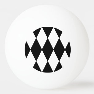 Balle De Ping Pong arléquin noir et blanc