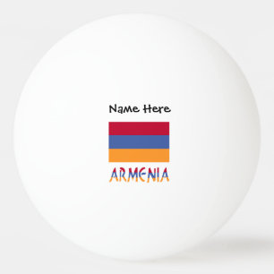 Balle De Ping Pong Arménie et drapeau arménien Personnalisés 