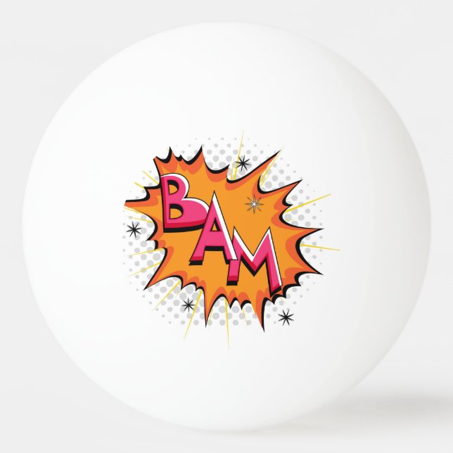 Balle De Ping Pong Art de bruit bam comique ! (Dos)