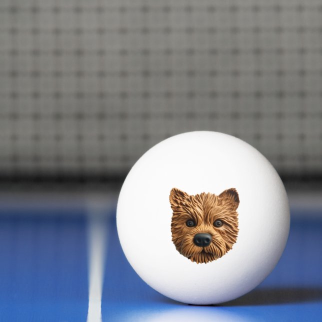 Balle De Ping Pong Australian Terrier Dog 3D inspiré (Filet)