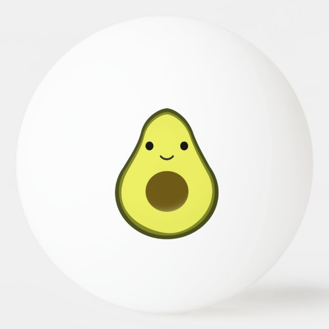 Balle De Ping Pong Avocat mignon de Kawaii (Devant)