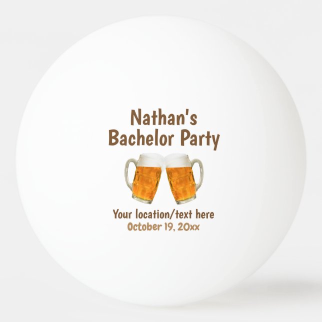 Balle De Ping Pong Bachelor Party Bière Cheer Mariage (Devant)