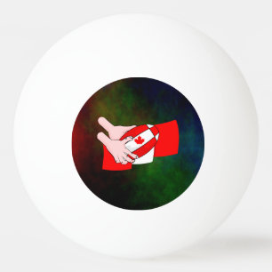 Balle De Ping Pong Bal de rugby à XV de la feuille d'érable du drapea