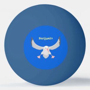 Balle De Ping Pong Bande dessinée de l'oiseau mûre albatros