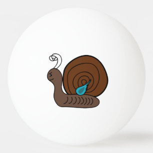Balle De Ping Pong Bande dessinée d'escargot