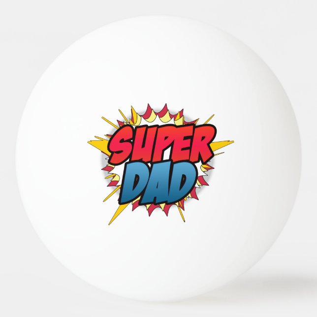 Balle De Ping Pong Bande dessinée Inspiré Super Papa (Devant)
