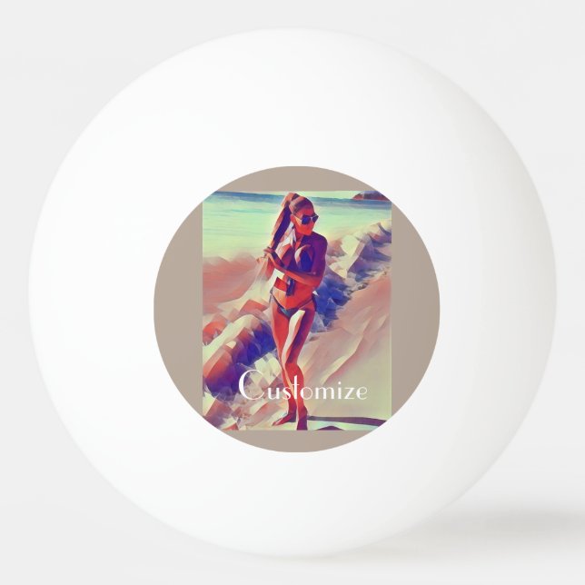 Balle De Ping Pong Beach Girl Thunder_Cove (Devant)
