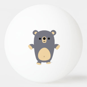 Balle De Ping Pong Beau Bleu Cartoon Ours Ping Pong Ball