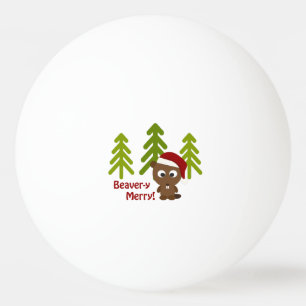 Balle De Ping Pong Beaver-y Joyeux ! Beaver de Noël