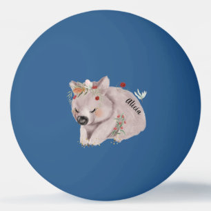 Balle De Ping Pong Bébé mignon Wombat Gold Speckle CustomPing Pong Ba