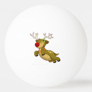 Balle De Ping Pong Belle Rinde De Noël Volant Avec Nuages
