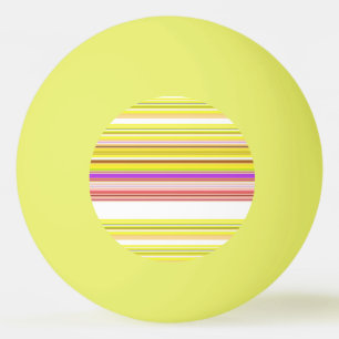 Balle De Ping Pong Belles rayures jaunes blanches