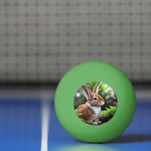 Balle De Ping Pong "Betsy le lapin : Un Brown sucré et blanc délice"