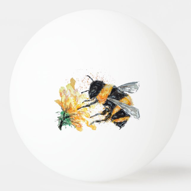 Balle De Ping Pong Big Bumble Bee collecte du pollen (Devant)