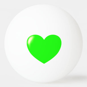Balle De Ping Pong Big Green Heart Ping Pong Ball