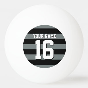 Balle De Ping Pong Black Charcoal Team Jersey Preppy Stripe