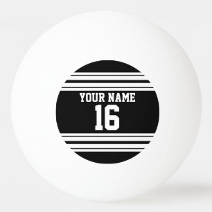 Balle De Ping Pong Black White Team