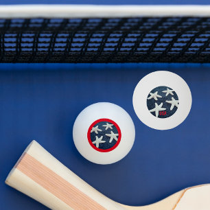 Balle De Ping Pong Bleu blanc et bleu Starfish Nautique USA