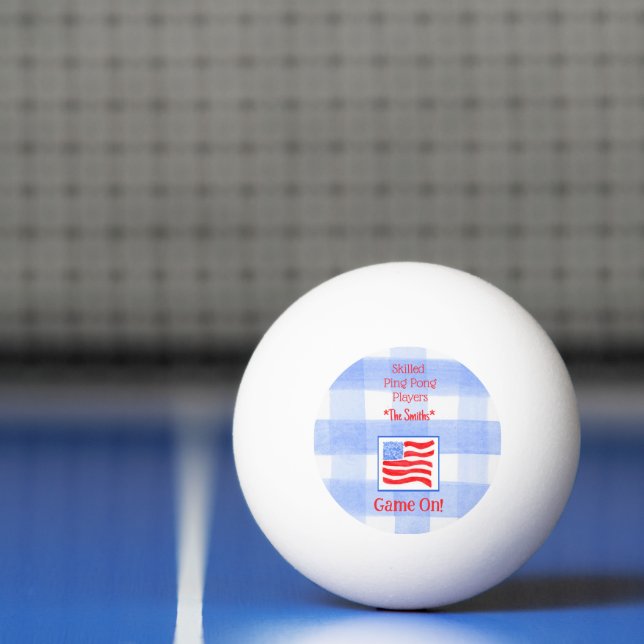 Balle De Ping Pong Bleu chèque En vichy USA (Filet)